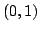 $(0, 1)$
